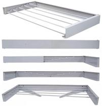 Varal Magico 4 Varetas Aluminio 50cm - Dobravel Branco