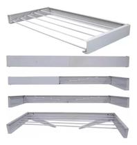 Varal Magico Parede Retratil82 cm 5 varetas Branco