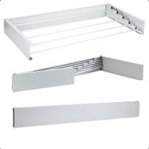 Varal Mágico Retrátil Parede Secreto Dobrável 80cm 5 Varetas PRETO Varal Mágico Retrátil Parede Secreto Dobrável 80cm 5 Varetas PRETO