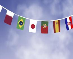 Varal mini Bandeiras países copa Varal mini Bandeiras países copa