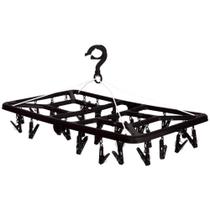 Varal Mini Retangular com 32 Prendedores Preto Varal Mini Retangular com 32 Prendedores Preto