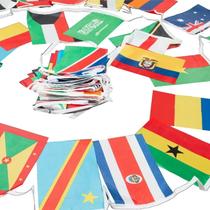 Varal Missionário Bandeiras 32 Países 10 Metros