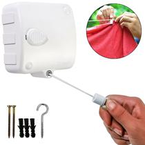 Varal Modular Retrátil Estica Puxa 1 Corda 6 Metros Com Trava Para Roupas Varal Modular Retrátil Estica Puxa 1 Corda 6 Metros Com Trava Para Roupas