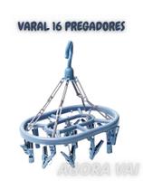 Varal Oval Com 16 Prendedores Para meias e Roupas Íntimas
