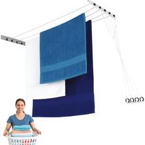 Varal Parede 5 Cordas Teto Resistente Individual Aço Oferta