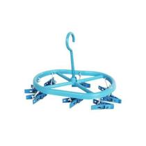 Varal Pendurar Oval Plastico Colors Com 8 Prendedores - Azul