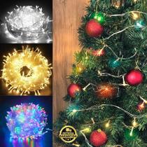 VARAL PISCA-PISCA 100 BOLINHAS LEDS- BRANCO COLORIDO bRANO QUENTE - NATAL ANO NOVO FESTA DECORAÇÃO HALLOWEEN RALOIN ENFEITE - Wincy Natal