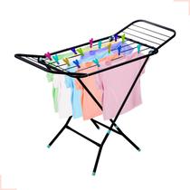 Varal Portátil De Chão Com Abas Dobráveis Não Enferruja
