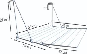 Varal Portátil de Roupas Para Janela Portas Box Reforçado