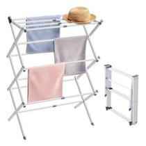 Varal Portátil Dobrável De Chão Roupa Calcinha 3 Andares