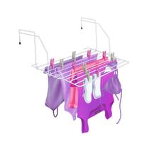 Varal Portatil Flick Portas Janelas Seca Roupa Apartamento Secalux 151010 Branco