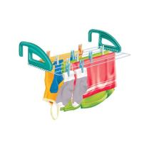 Varal Portátil Janela Porta Ajustável Apartamento Seca Roupa Pratico Mureta Aço Varal Portátil Janela Porta Ajustável Apartamento Seca Roupa Pratico Mureta Aço