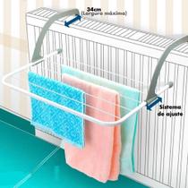 Varal Portátil Multiuso Seca Roupa Apartamento Prático e Retrátil Para Janela e Parede