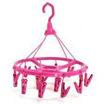 Varal portatil redondo c/ 16 prendedores - Utensilios