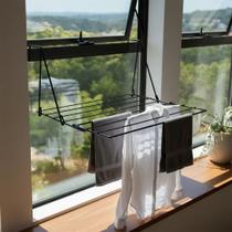 Varal Portátil Resistente Para Portas e Janelas de Ferro Suporta até 5kg - Max Clean
