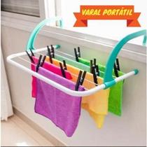 Varal Portátil Retrátil Janela Parede Apartamento Secador De Roupas Prático Reforçado Compacto