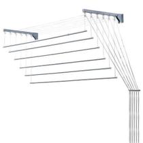 Varal Prático 1,00m Independentes Teto Parede Alumínio 6 Var