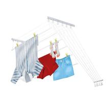 Varal Prático Parede ou Teto em Aço 1 Metro Secalux