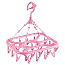 Varal Quadrado com Prendedores Varal Plástico Nº5 para Secar Roupas Rosa Lig Brin Varal Quadrado com Prendedores Varal Plástico Nº5 para Secar Roupas Rosa Lig Brin