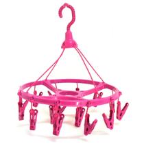 Varal Redondo Multiuso com 16 Prendedores Rosa - Lig Brin Varal Redondo Multiuso com 16 Prendedores Rosa - Lig Brin