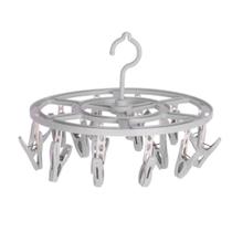 Varal Redondo Suspenso Plástico Aço 16 Prendedores Compacto