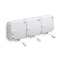 Varal Retrátil Automático Modular Regulavel de Parede Stendmax Maxeb 3 Modulos 6m Cada Branco ou Preto Varal Retrátil Automático Modular Regulavel de Parede Stendmax Maxeb 3 Modulos 6m Cada Branco ou Preto