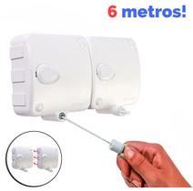 Varal Retrátil Automatico Parede Corda 2 Modulos Stendmax 6m