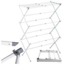 Varal Retrátil De Chão Branco - Secagem Eficiente E Compacta Varal Retrátil De Chão Branco - Secagem Eficiente E Compacta