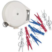Varal Retrátil Multiangular MOR 1 Corda 12m + 12 Prendedores Varal Retrátil Multiangular MOR 1 Corda 12m + 12 Prendedores