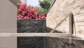 Varal retrátil Muro ou Parede reforçado com 7 fios para até 5 metros