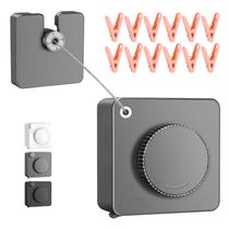 Varal retrátil SIWUKEH 4,8 m para interior/exterior com 12 clipes Varal retrátil SIWUKEH 4,8 m para interior/exterior com 12 clipes