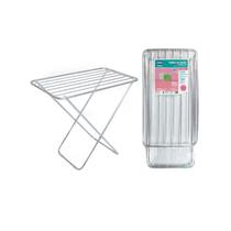 Varal Roupa Chão 88X49Cm Alumínio Slim Mor