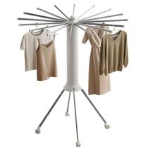 Varal Roupa Chao Dobravel 2 Andares 360 Graus Retratil Portatil Rodinhas Cabide Seca Estende Lençol Toalha Pano