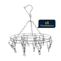 Varal Roupas Intimas Prendedores Inox Multiuso Peças Meias - Prateado