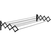 Varal Sanfonado Aço 1 M x 46 CM Preto 006020 MOR Varal Sanfonado Aço 1 M x 46 CM Preto 006020 MOR