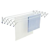 Varal Sanfonado Aço 80cm Branco Retrátil - Mor Varal Sanfonado Aço 80cm Branco Retrátil - Mor