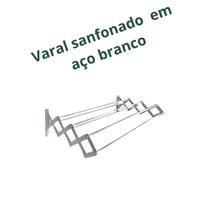 Varal Sanfonado Aço Branco - Retrátil Dobrável e Resistente (Aço Carbono) 80cm e 60 cm Varal Sanfonado Aço Branco - Retrátil Dobrável e Resistente (Aço Carbono) 80cm e 60 cm