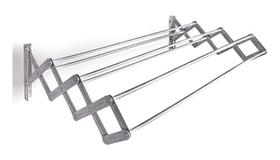 Varal Sanfonado De Parede Retrátil 1 Metro Em Alumínio Mor Varal Sanfonado De Parede Retrátil 1 Metro Em Alumínio Mor