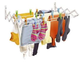 Varal Sanfonado em Aço Branco com 1,00 metro - Secalux Varal Sanfonado em Aço Branco com 1,00 metro - Secalux