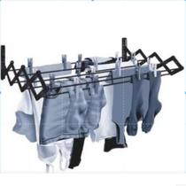 Varal Sanfonado Em Aço Preto De 60cm Resistente Abre E Fecha Reforçado Secalux