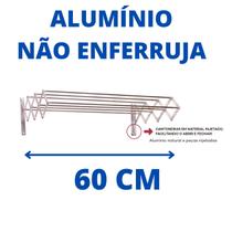 Varal sanfonado parede 60 cm aluminio - alusini