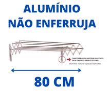 Varal sanfonado parede 80 cm aluminio bitenfer varais