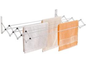 Varal Sanfonado Parede Retrátil 77 cm Aço Branco Top Maxeb Varal Sanfonado Parede Retrátil 77 cm Aço Branco Top Maxeb