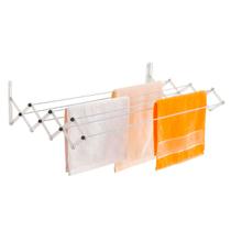 Varal Sanfonado Parede Retrátil 77 cm Aço Branco Top Maxeb