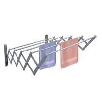 Varal sanfonado parede retratil branco suporte dobravel para roupas toalhas lavanderia casa apartamento economico