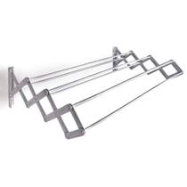 Varal Sanfonado Retrátil Alumínio Parede 1metro Roma Secalux