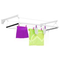 Varal Solution de Parede em Aço 120 cm 56 cm Fixação para Tetos Frágeis Kit Instalação Secalux