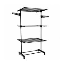 Varal Torre 3 Andares Inox Retrátil Compacto com Rodinhas
