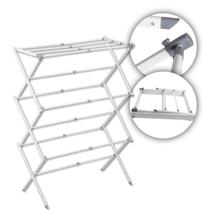 Varal Vertical Retrátil de Chão Dobrável Compacto Portátil Ideal Apartamentos Lavanderias Varandas