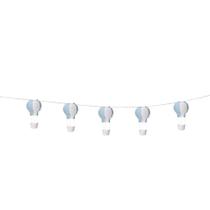 Varalzinho de Balões Luminosos Azul/Branco Decoração Festas - Cromus